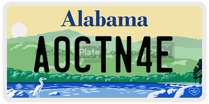 A0CTN4E  license plate in AL