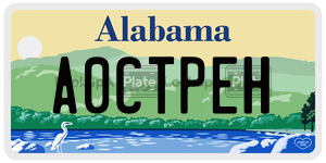 A0CTPEH  license plate in AL