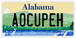 A0CUPEH  license plate in AL