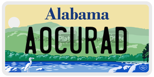 A0CURAD  license plate in AL