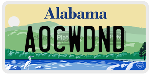 A0CWDND  license plate in AL