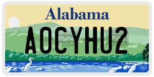 A0CYHU2  license plate in AL