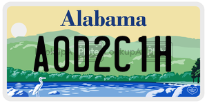 A0D2C1H  license plate in AL