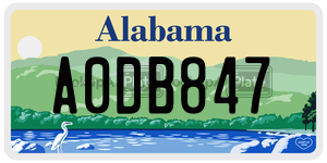 A0DB847  license plate in AL