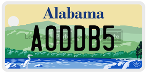 A0DDB5  license plate in AL