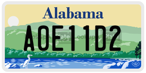 A0E11D2  license plate in AL