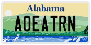 A0EATRN  license plate in AL