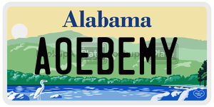 A0EBEMY  license plate in AL