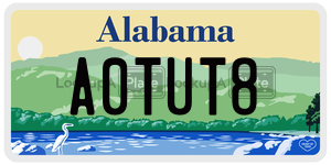 A0TUT8  license plate in AL