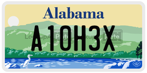 A10H3X  license plate in AL