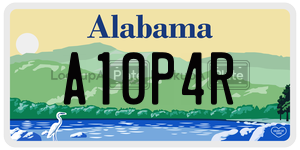 A10P4R  license plate in AL