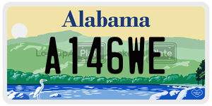 A146WE  license plate in AL