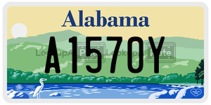 A1570Y  license plate in AL