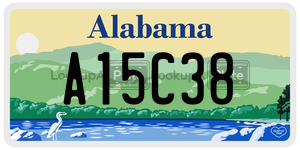 A15C38  license plate in AL