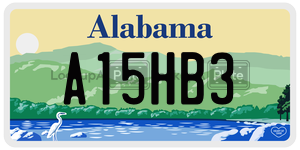 A15HB3  license plate in AL