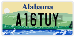 A16TUY  license plate in AL