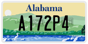 A172P4  license plate in AL