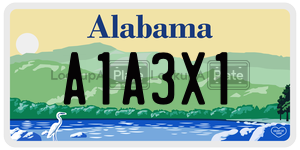 A1A3X1  license plate in AL