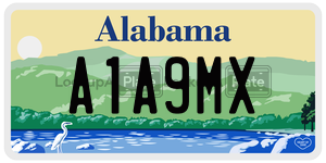 A1A9MX  license plate in AL