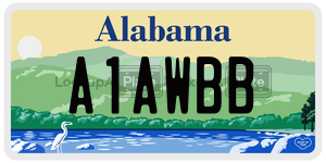 A1AWBB  license plate in AL