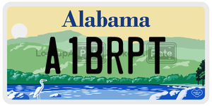 A1BRPT  license plate in AL