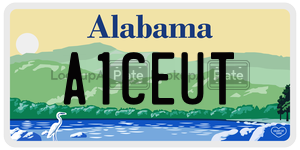 A1CEUT  license plate in AL
