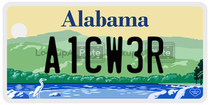 A1CW3R  license plate in AL