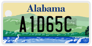 A1D65C  license plate in AL