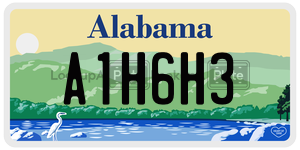 A1H6H3  license plate in AL