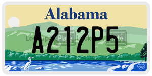 A212P5 license plate in Alabama