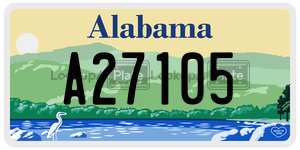 A27105  license plate in AL