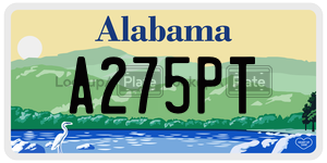 A275PT  license plate in AL