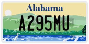 A295MU license plate in Alabama