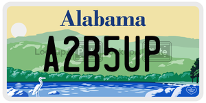 A2B5UP  license plate in AL