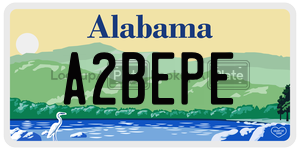 A2BEPE  license plate in AL