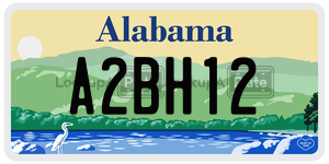 A2BH12  license plate in AL