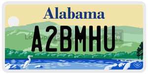 A2BMHU  license plate in AL