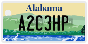 A2C3HP  license plate in AL