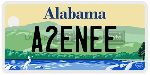 A2ENEE license plate in Alabama