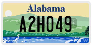 A2H049  license plate in AL