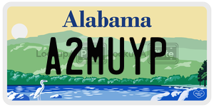 A2MUYP  license plate in AL