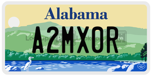 A2MX0R  license plate in AL