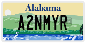 A2NMYR  license plate in AL