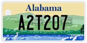 A2T207  license plate in AL