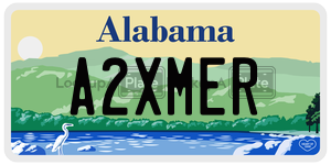 A2XMER  license plate in AL