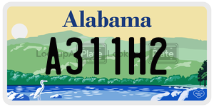 A311H2  license plate in AL