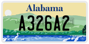 A326A2  license plate in AL