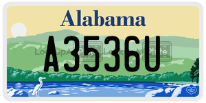 A3536U  license plate in AL