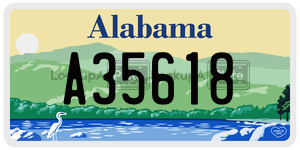 A35618  license plate in AL