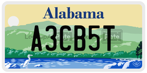 A3CB5T  license plate in AL